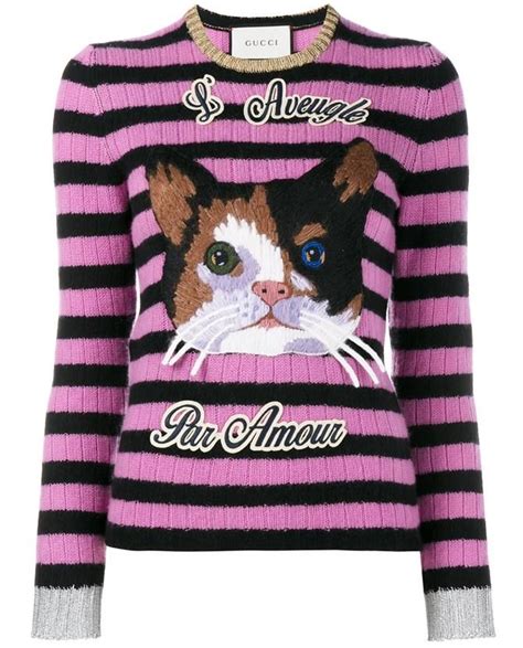 black cat gucci sweater|cashmere sweater Gucci.